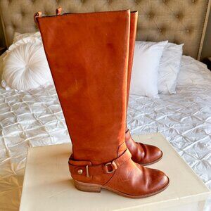 Vintage Coach Natalie Brown Leather Riding Boots - Classic, Sleek, & Preppy S 8